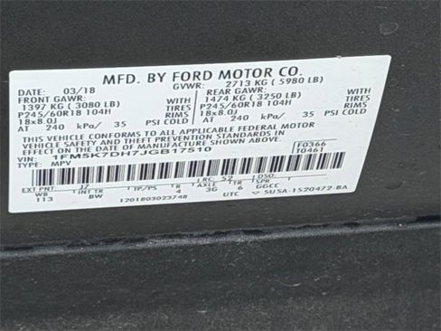 Used 2018 Ford Explorer XLT w/ Equipment Group 202A image 10