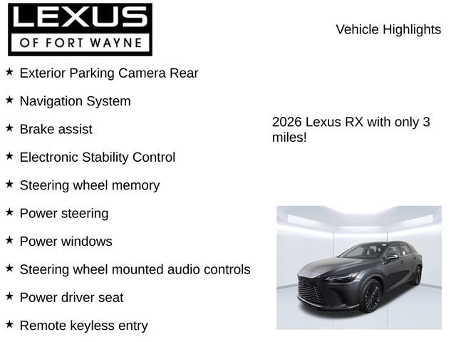 New 2026 Lexus RX 350 Premium w/ Convenience Package AWD/4WD image 8