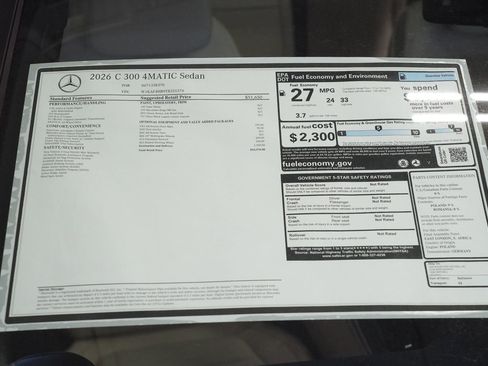 New 2026 Mercedes-Benz C 300 4MATIC Sedan image 36