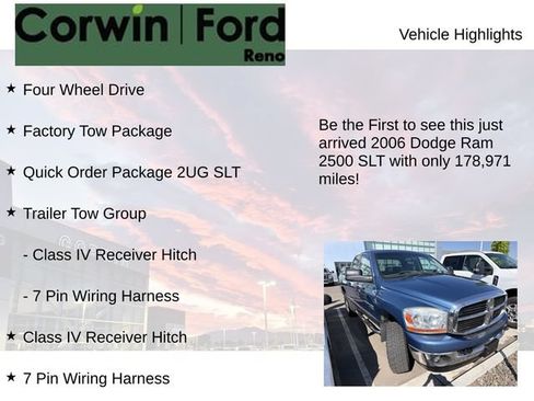 Used 2006 Dodge Ram 2500 Truck SLT w/ Quad Cab Big Horn Value Group AWD/4WD image 4
