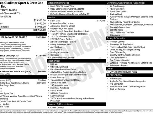 New 2026 Jeep Gladiator Sport AWD/4WD image 47