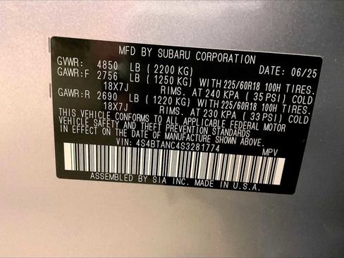 Certified 2025 Subaru Outback Limited image 34