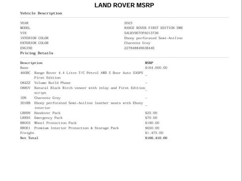 Used 2023 Land Rover Range Rover First Edition AWD/4WD image 26