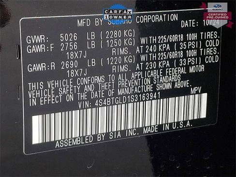 Certified 2025 Subaru Outback Onyx Edition XT w/ Popular Package #2 image 27