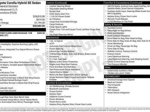 Used 2026 Toyota Corolla SE AWD/4WD image 13