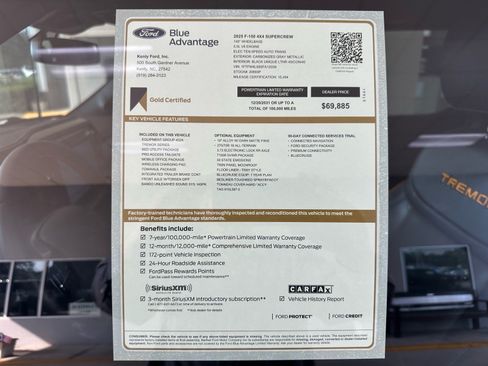 Certified 2025 Ford F150 Tremor w/ Equipment Group 402A High AWD/4WD image 5