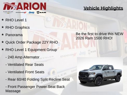 New 2026 RAM 1500 RHO w/ RHO Level 1 Equipment Group AWD/4WD image 5