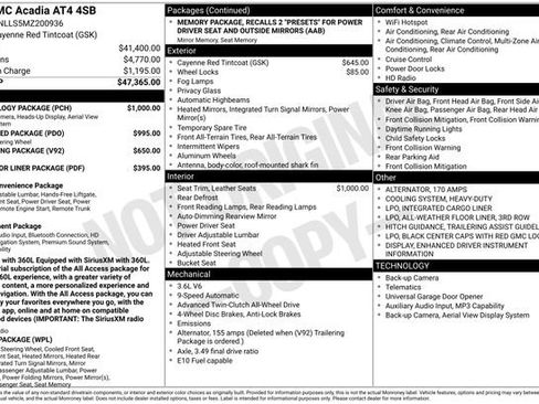 Used 2021 GMC Acadia AT4 w/ Technology Package AWD/4WD image 2