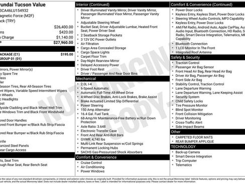 Used 2020 Hyundai Tucson Value w/ Cargo Package image 30