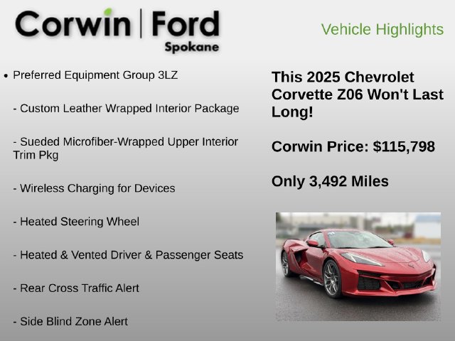 Used 2025 Chevrolet Corvette Z06 RWD image 12