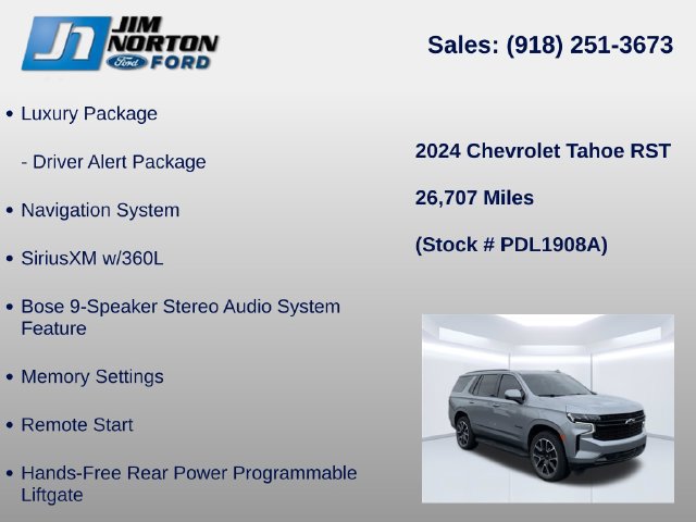 Used 2024 Chevrolet Tahoe RST w/ Luxury Package AWD/4WD image 17