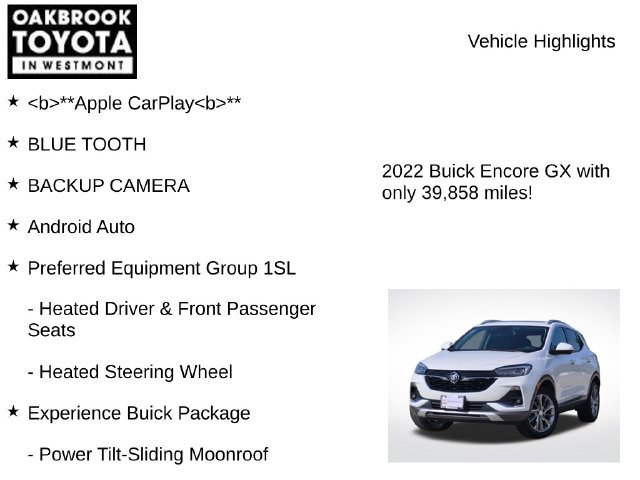 Used 2022 Buick Encore GX Essence w/ Experience Buick Package AWD/4WD image 5