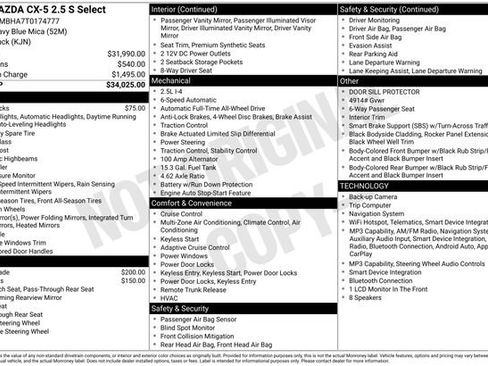 New 2026 MAZDA CX-5 Select AWD/4WD image 30