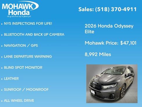 Certified 2026 Honda Odyssey Elite image 8