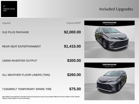Used 2024 Toyota Sienna XLE w/ XLE Plus Package FWD image 11