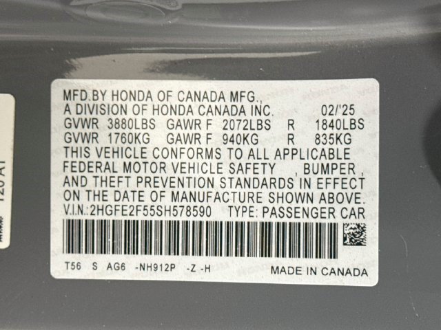 Used 2025 Honda Civic Sport image 39