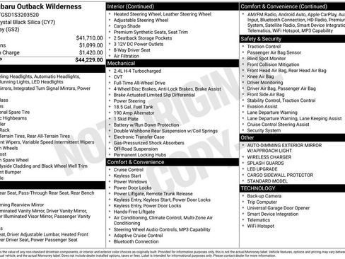 Used 2025 Subaru Outback Wilderness AWD/4WD image 32