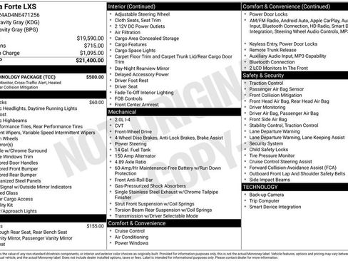 Used 2022 Kia Forte LXS w/ LXS Technology Package FWD image 39