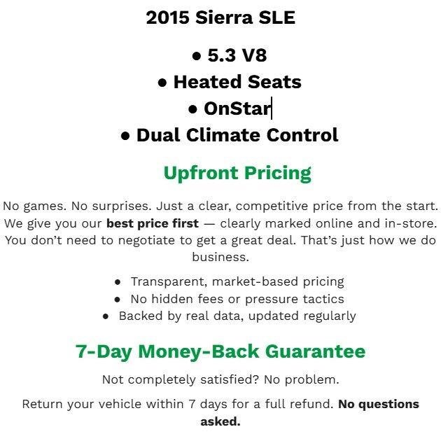 Used 2015 GMC Sierra 1500 SLE w/ SLE Value Package AWD/4WD image 2