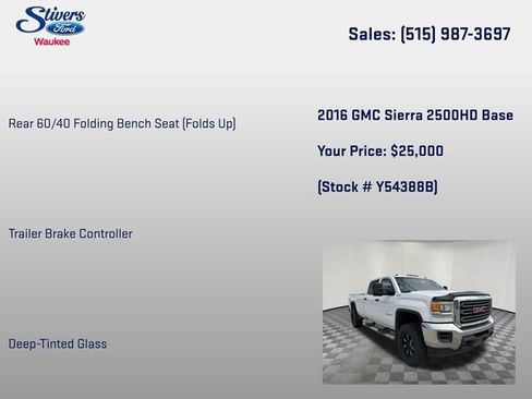 Used 2016 GMC Sierra 2500 4x4 Crew Cab w/ Sierra Convenience Package image 26