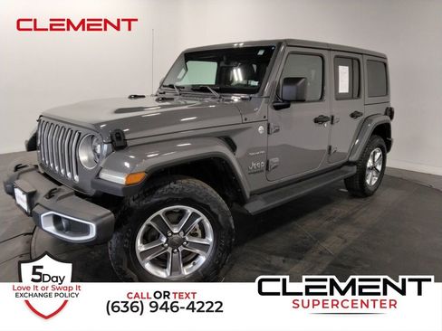 Used 2021 Jeep Wrangler Unlimited Sahara w/ Uconnect 4C Nav & Sound Group image 1