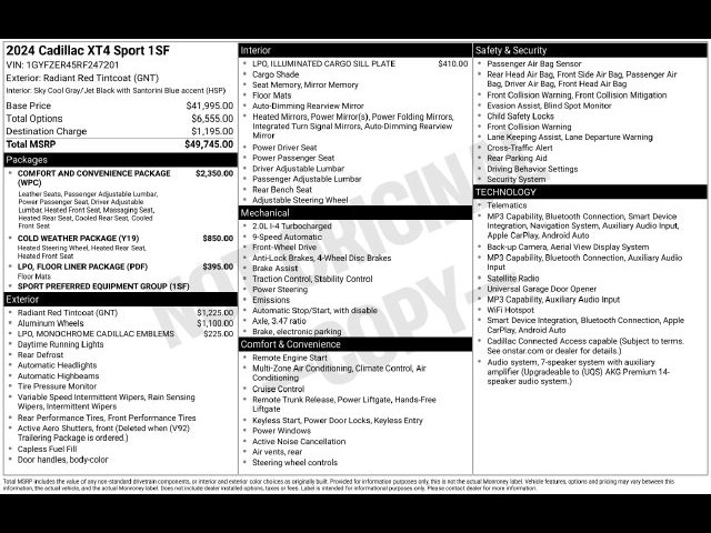 Certified 2024 Cadillac XT4 Sport FWD image 31