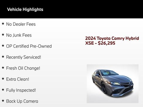 Used 2024 Toyota Camry XSE FWD image 50