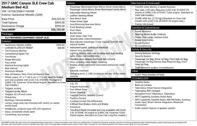 Used 2017 GMC Canyon SLE AWD/4WD image 2