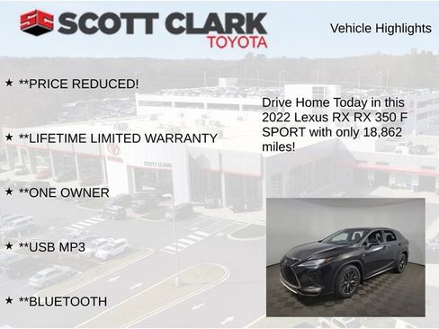 Used 2022 Lexus RX 350 F Sport image 12