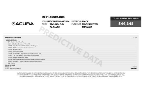 Used 2021 Acura RDX AWD w/ Technology Package image 2