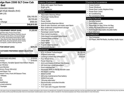 Used 2008 Dodge Ram 2500 Truck SLT w/ Popular Equipment Group AWD/4WD image 2