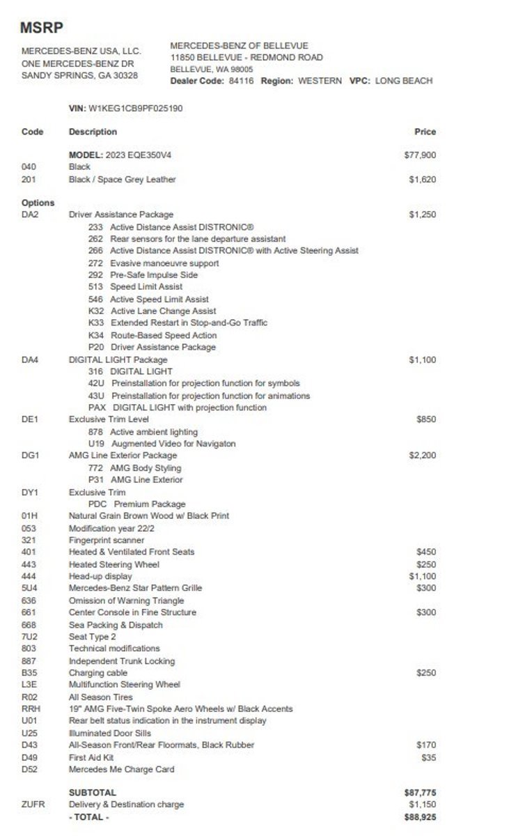 Certified 2023 Mercedes-Benz EQE 350+ 4MATIC Sedan image 30