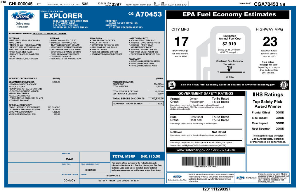 Used 2012 Ford Explorer XLT AWD/4WD image 5