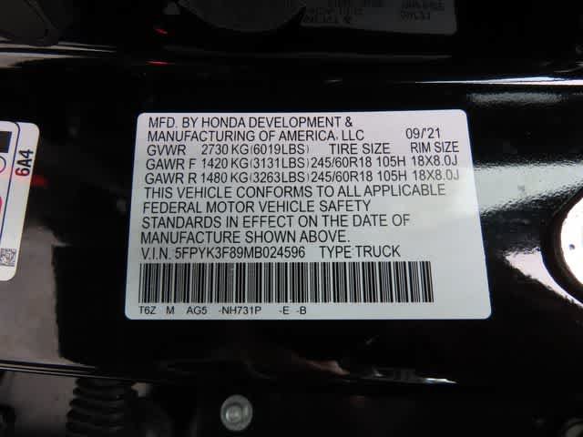 Certified 2021 Honda Ridgeline Black Edition image 29