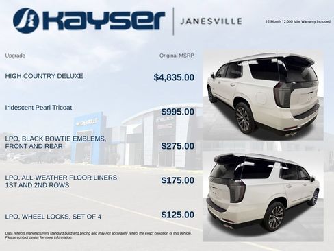 Certified 2025 Chevrolet Tahoe High Country AWD/4WD image 2