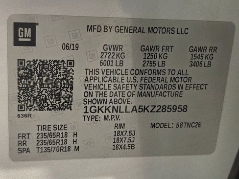 Used 2019 GMC Acadia SLE FWD image 54