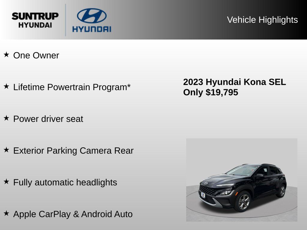 Used 2023 Hyundai Kona SEL w/ Cargo Package AWD/4WD image 8