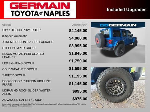 Used 2022 Jeep Wrangler Unlimited Rubicon w/ Xtreme Recon 35" Tire Package AWD/4WD image 5