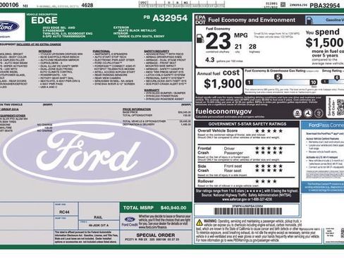 Used 2023 Ford Edge SEL AWD/4WD image 24