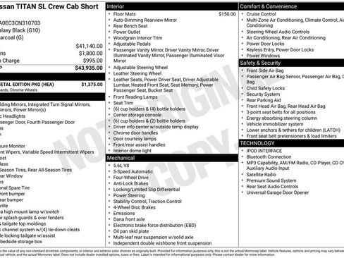 Used 2012 Nissan Titan SL w/ Heavy Metal Edition Pkg AWD/4WD image 25