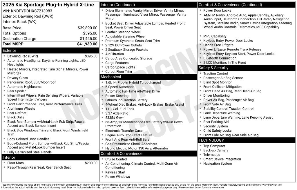 Certified 2025 Kia Sportage X-Line AWD/4WD image 30