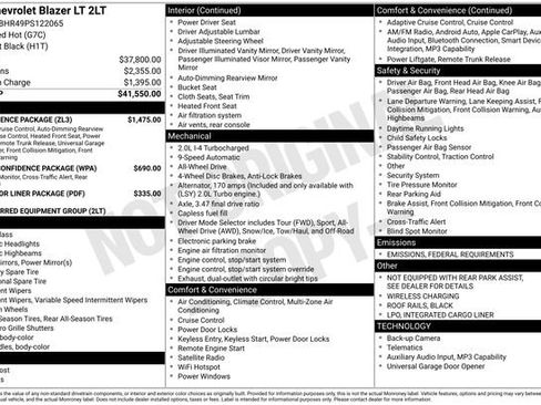 Certified 2023 Chevrolet Blazer LT w/ Convenience Package image 36