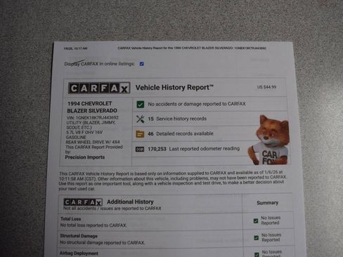 Used 1994 Chevrolet Blazer 4WD image 60