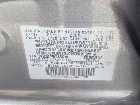 Used 2018 Nissan Versa SV FWD image 23