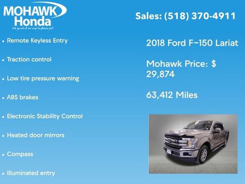 Used 2018 Ford F150 Lariat AWD/4WD image 14