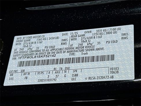 New 2025 Ford F150 XLT w/ Equipment Group 302A MID image 17