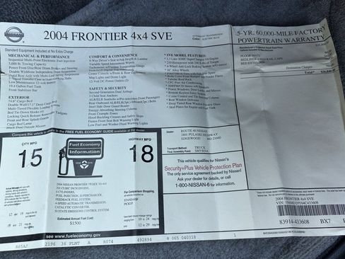 Used 2004 Nissan Frontier S/C image 32