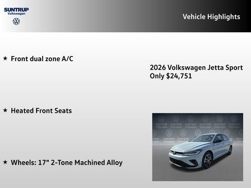 New 2026 Volkswagen Jetta Sport FWD image 7