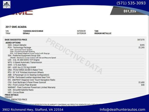Used 2017 GMC Acadia Denali w/ Technology Package AWD/4WD image 1