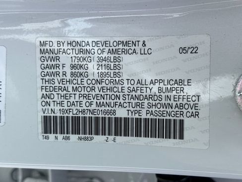 Used 2022 Honda Civic Sport image 19